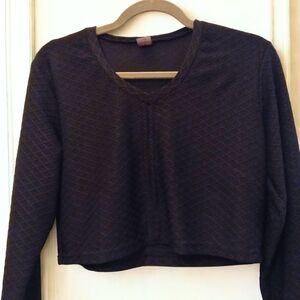 Suzzi Activewear Black Crop Top